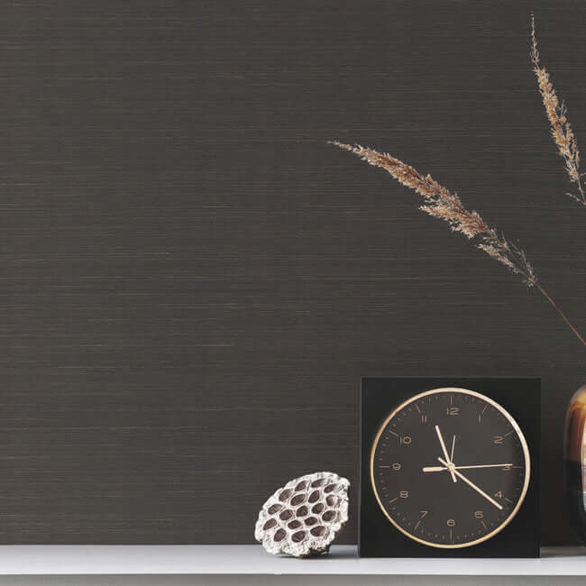 sisal-grasscloth-black-wallpaper-york-wallcoverings-ab2195 - York Wallpaper Wallpaper