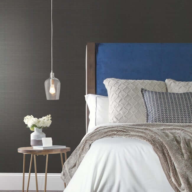 sisal-grasscloth-black-wallpaper-york-wallcoverings-ab2195 - York Wallpaper Wallpaper