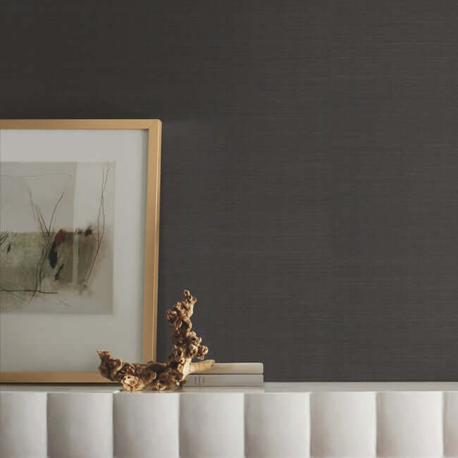 sisal-grasscloth-black-wallpaper-york-wallcoverings-ab2195 - York Wallpaper Wallpaper