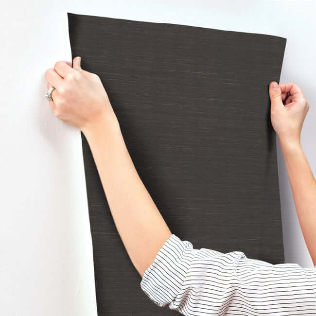 sisal-grasscloth-black-wallpaper-york-wallcoverings-ab2195 - York Wallpaper Wallpaper