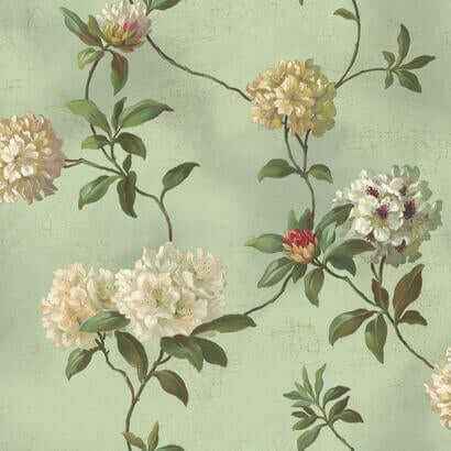 Rhododendron Script Blue Wallpaper - York Wallcoverings - HA1289 - York Wallcoverings Wallpaper