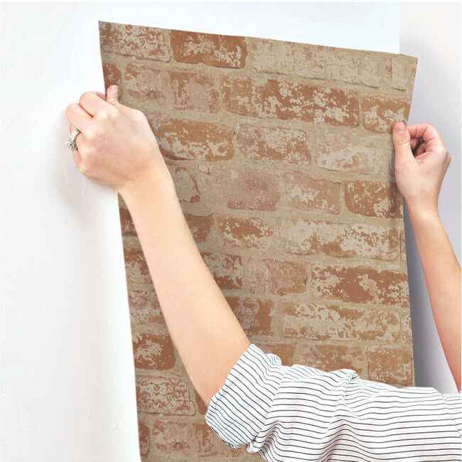 Up the Wall Red & Taupe Wallpaper - York Wallcoverings - BZ9206 - York Wallcoverings Wallpaper