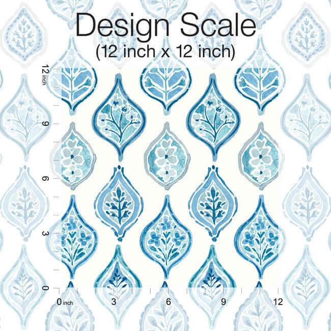 marketplace-motif-white-blue-wallpaper-york-wallcoverings-mn1850 - York Wallpaper Wallpaper