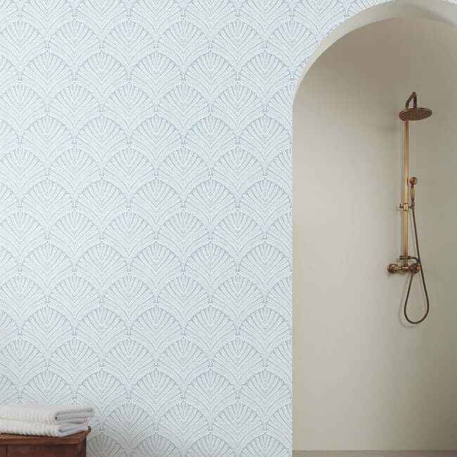 Beachcomber Blue & White Wallpaper - York Wallcoverings - MN1870 - York Wallcoverings Wallpaper