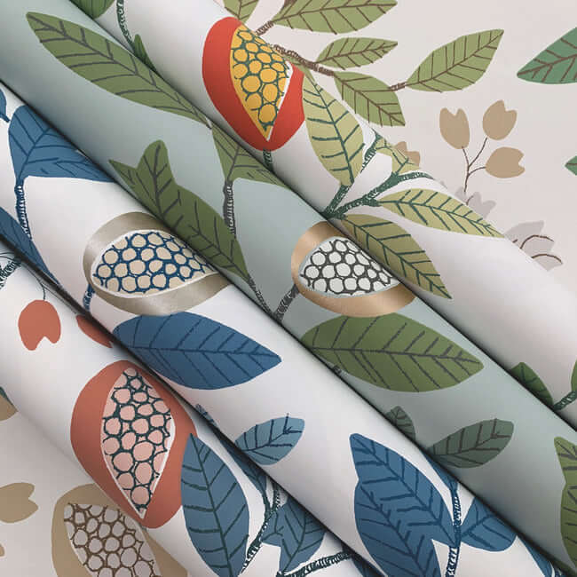 eden-retreat-white-blue-wallpaper-york-wallcoverings-mn1842 - York Wallcoverings Wallpaper