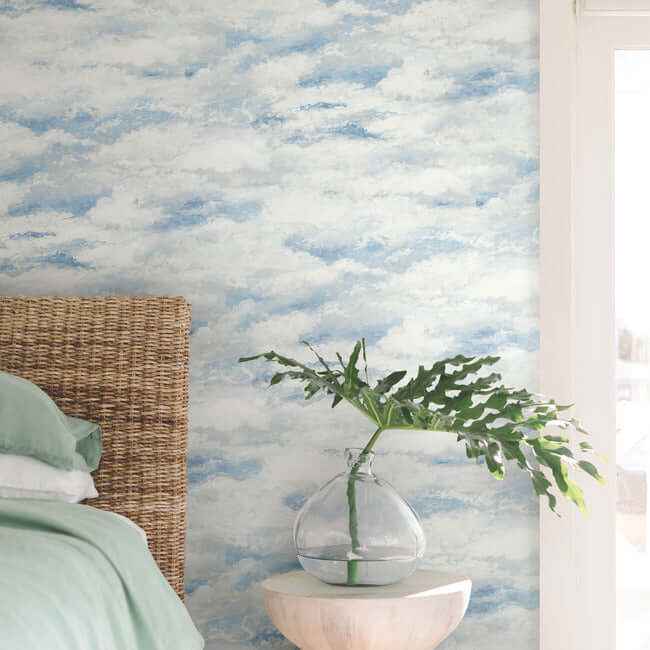 Plein Air Blue Wallpaper - York Wallcoverings - MN1812 - York Wallcoverings Wallpaper