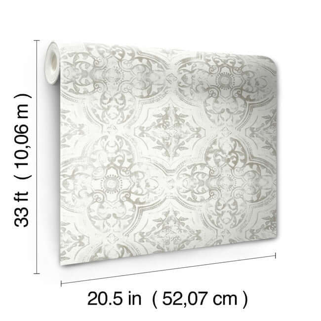 quartet-white-neutral-wallpaper-york-wallcoverings-mn1893 - York Wallcoverings Wallpaper