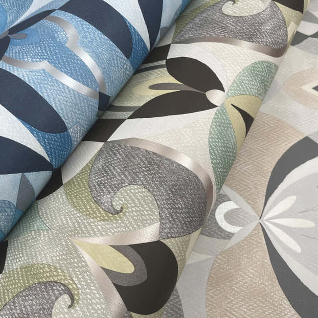 malta-blue-silver-wallpaper-york-wallcoverings-mn1920 - York Wallcoverings Wallpaper