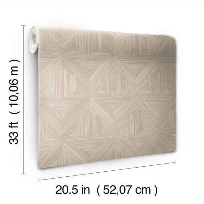 Parquet Beige Wallpaper - York Wallcoverings - OM3623 - York Wallcoverings Wallpaper