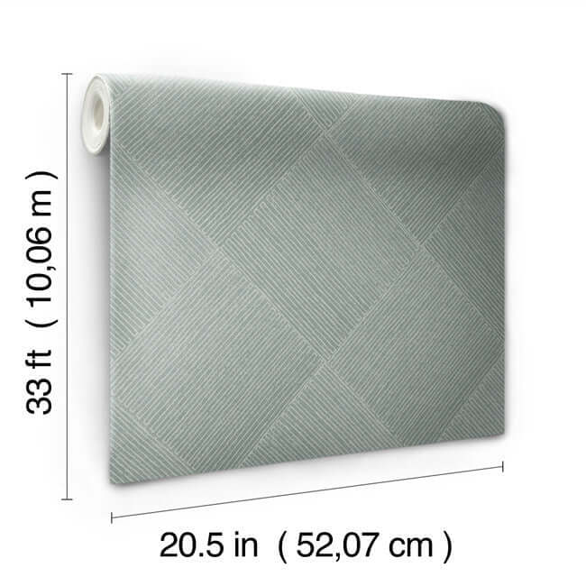 channel-green-wallpaper-york-wallcoverings-om3642 - York Wallcoverings Wallpaper