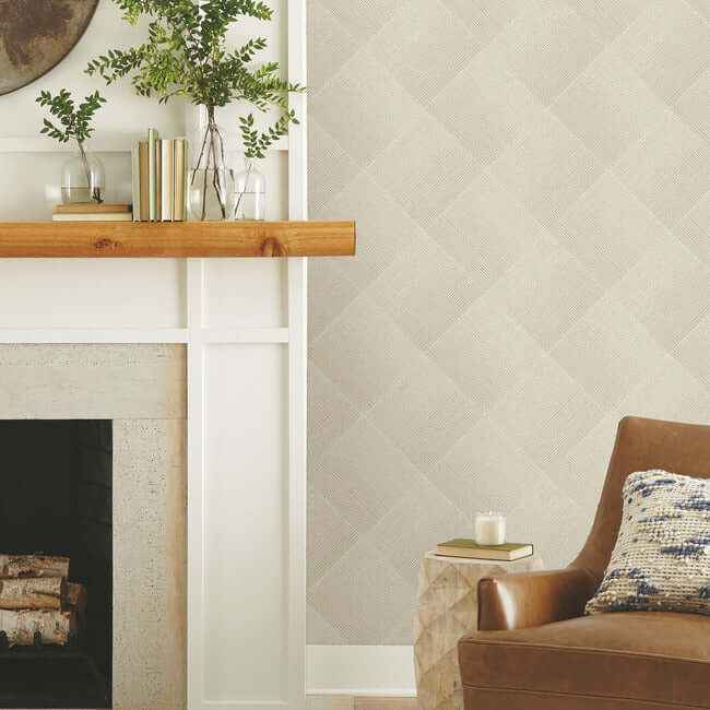 Channel Tan Wallpaper - York Wallcoverings - OM3643 - York Wallcoverings Wallpaper
