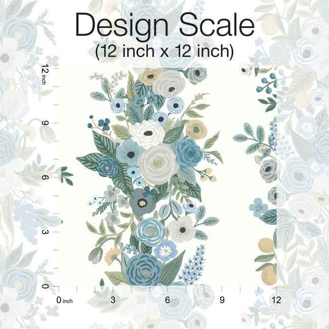 Garden Party Trellis White & Blue Wallpaper - York Wallcoverings - RP7314 - York Wallcoverings Wallpaper