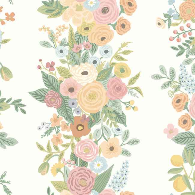 Garden Party Trellis Wallpaper Pastel Multi - York Wallcoverings - RP7311 - York Wallcoverings Wallpaper