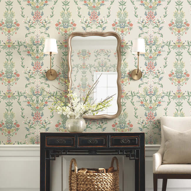 luxembourg-wallpaper-linen-multi-york-wallcoverings-rp7327 - York Wallcoverings Wallpaper