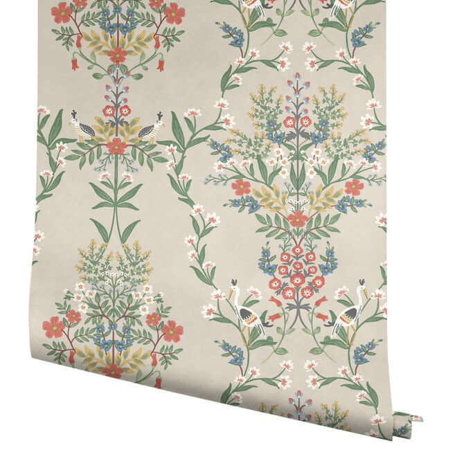 luxembourg-wallpaper-linen-multi-york-wallcoverings-rp7327 - York Wallcoverings Wallpaper