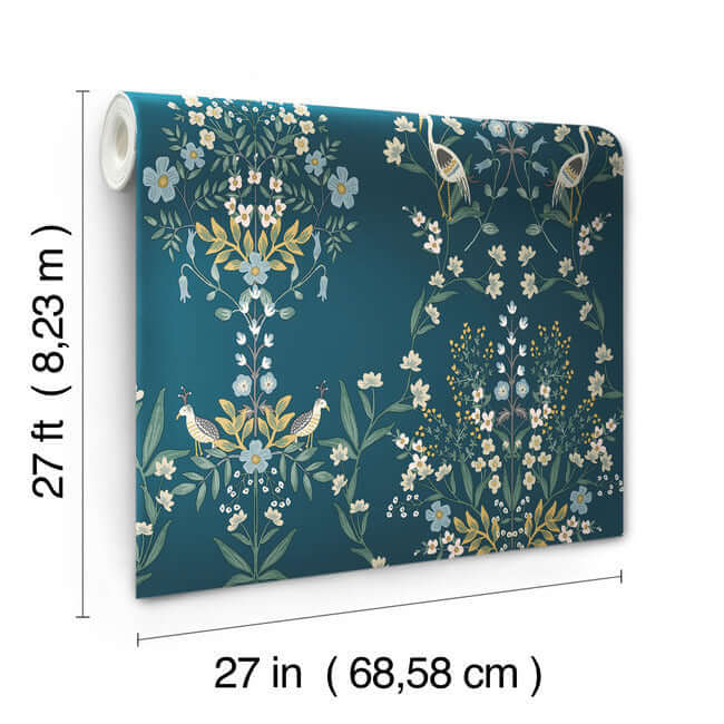 luxembourg-blue-green-wallpaper-york-wallcoverings-rp7331 - York Wallpaper Wallpaper