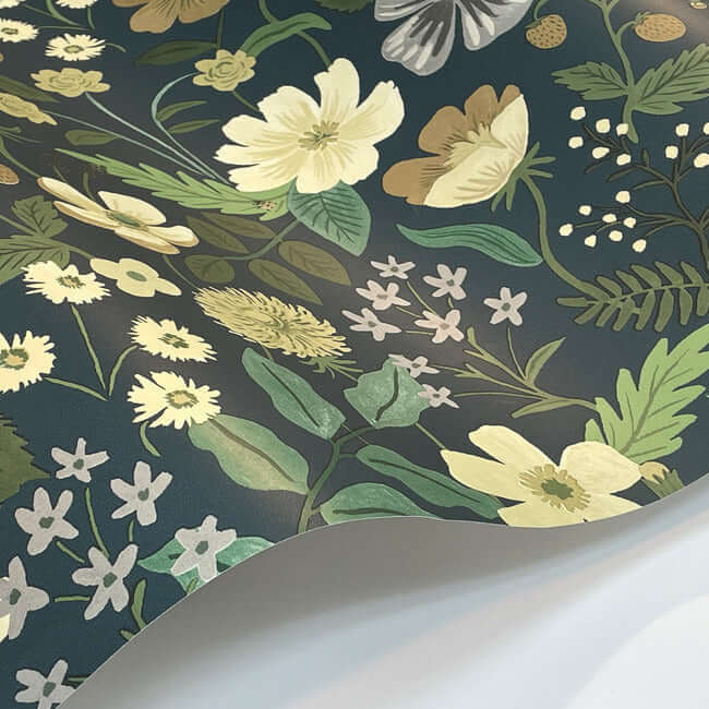 strawberry-fields-blue-green-wallpaper-york-wallcoverings-rp7359 - York Wallpaper Wallpaper