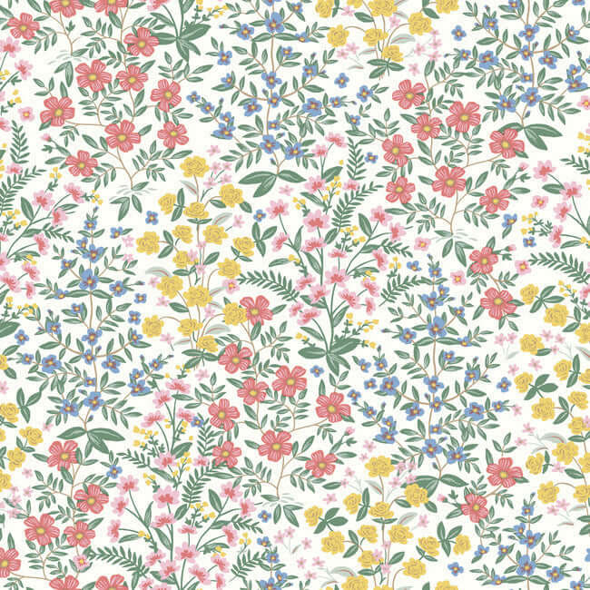 wildwood-garden-white-pink-wallpaper-york-wallcoverings-rp7377 - York Wallpaper Wallpaper
