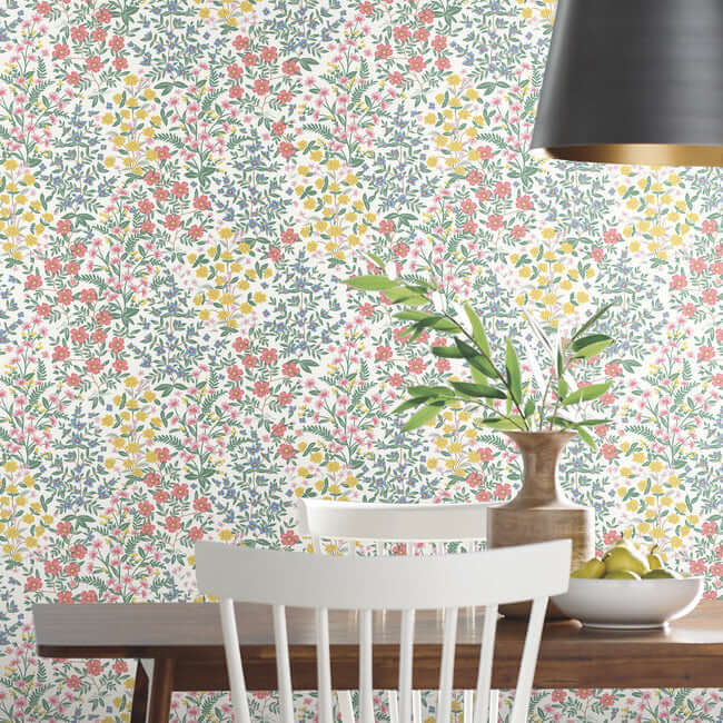 wildwood-garden-white-pink-wallpaper-york-wallcoverings-rp7377 - York Wallpaper Wallpaper