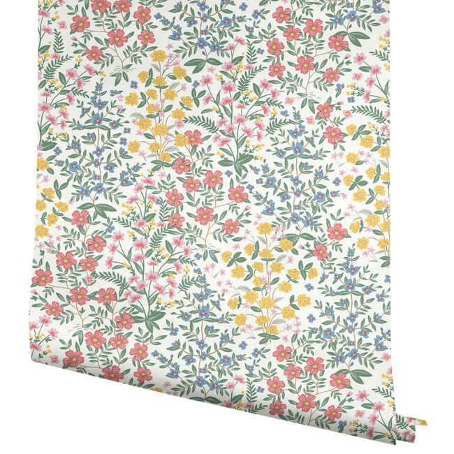 wildwood-garden-white-pink-wallpaper-york-wallcoverings-rp7377 - York Wallpaper Wallpaper