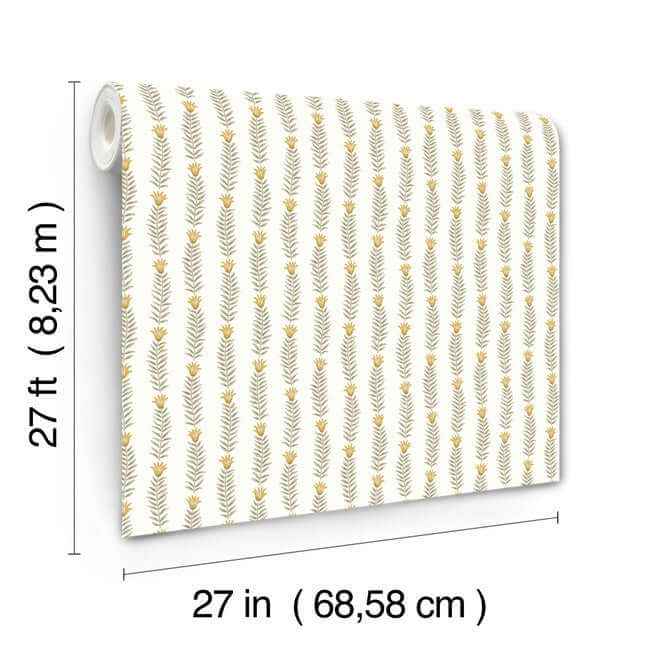 Eden White & Beige Wallpaper - York Wallcoverings - RP7343 - York Wallcoverings Wallpaper