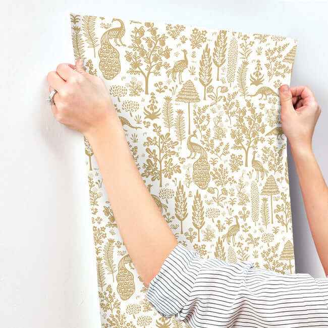 Menagerie Toile Beige Wallpaper - York Wallcoverings - RP7371 - York Wallcoverings Wallpaper