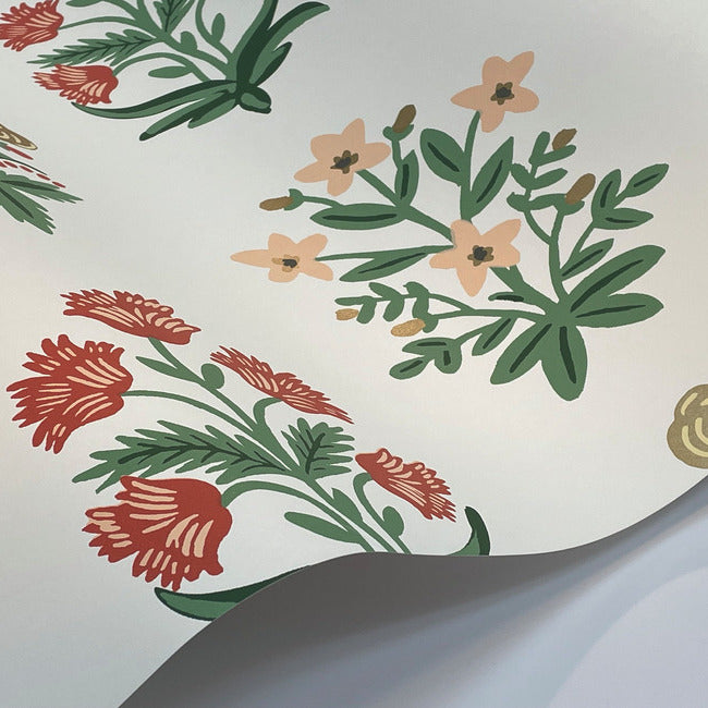 mughal-rose-wallpaper-white-york-wallcoverings-rp7349 - York Wallcoverings Wallpaper