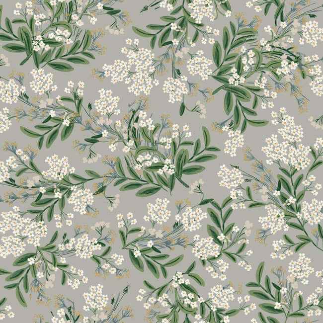 Cornflower Grey & Green Wallpaper - York Wallcoverings - RP7383 - York Wallcoverings Wallpaper