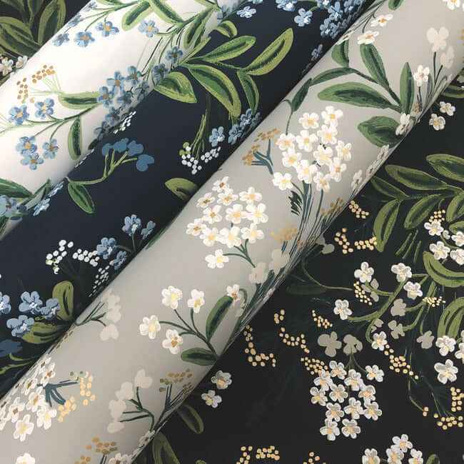 Cornflower Grey & Green Wallpaper - York Wallcoverings - RP7383 - York Wallcoverings Wallpaper