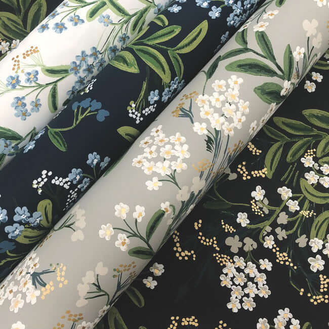 cornflower-wallpaper-navy-york-wallcoverings-rp7385 - York Wallcoverings Wallpaper