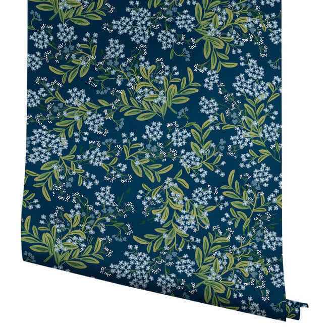 Cornflower Purple & Green Wallpaper - York Wallcoverings - RP7385 - York Wallcoverings Wallpaper