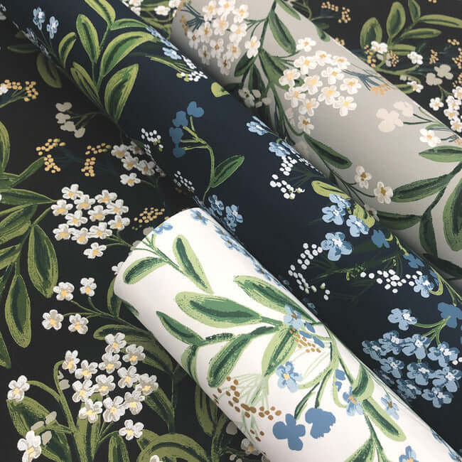 cornflower-wallpaper-white-york-wallcoverings-rp7382 - York Wallcoverings Wallpaper