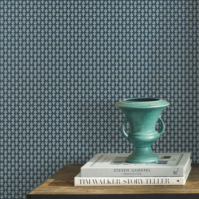petal-wallpaper-teal-white-york-wallcoverings-rp7366 - York Wallcoverings Wallpaper
