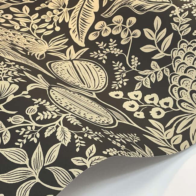 pomegranate-wallpaper-black-linen-york-wallcoverings-rp7389 - York Wallcoverings Wallpaper