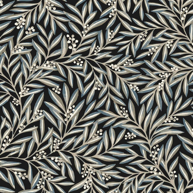 rowan-black-wallpaper-york-wallcoverings-ac9135 - York Wallcoverings Wallpaper