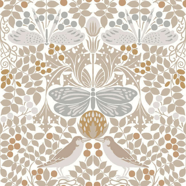 butterfly-garden-white-wallpaper-york-wallcoverings-ac9163 - York Wallpaper Wallpaper