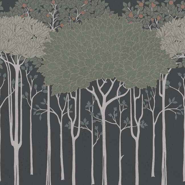 Oakwood Grove Black Wallpaper - York Wallcoverings - AC9222D - York Wallcoverings Wallpaper