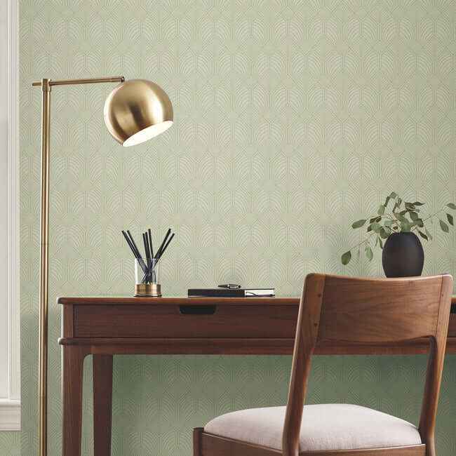 Craftsman Green Wallpaper - York Wallcoverings - AC9185