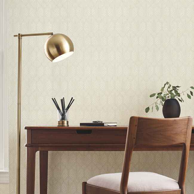 Craftsman Light Beige Wallpaper - York Wallcoverings - AC9182