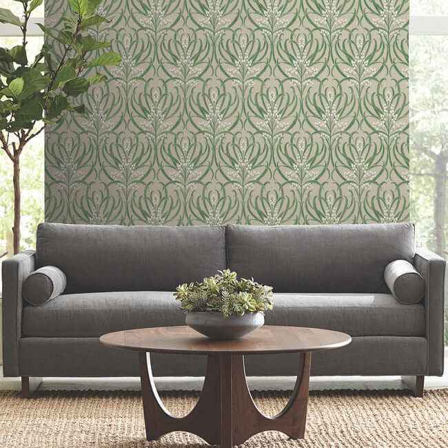 Calluna Linen Metallic Wallpaper - York Wallcoverings - AC9144 - York Wallcoverings Wallpaper