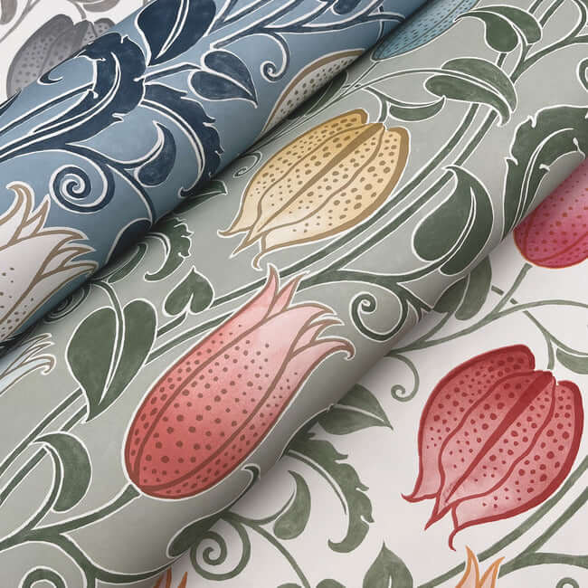 canterbury-bells-wallpaper-blues-york-wallcoverings-ac9205 - York Wallcoverings Wallpaper