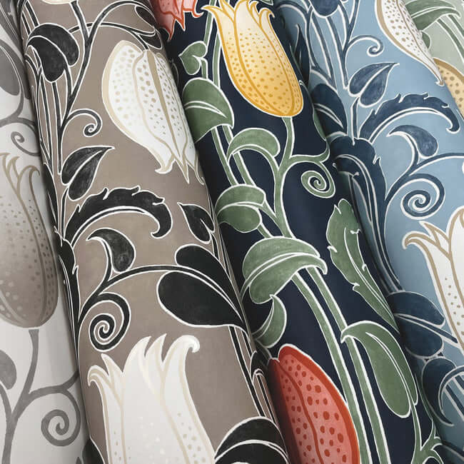 canterbury-bells-wallpaper-blues-york-wallcoverings-ac9205 - York Wallcoverings Wallpaper