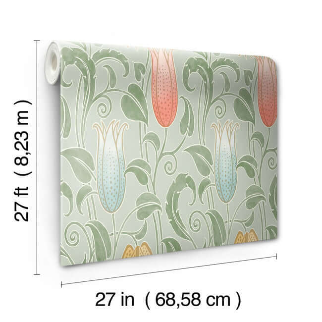 canterbury-bells-sage-wallpaper-york-wallcoverings-ac9202 - York Wallcoverings Wallpaper