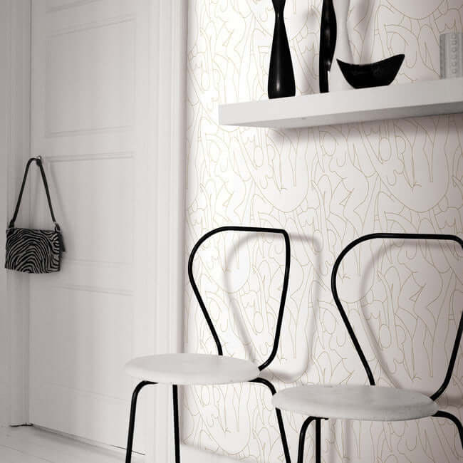 head-over-heels-gold-metallic-peel-stick-wallpaper-york-wallcoverings-psw1257rl - York Wallpaper Wallpaper