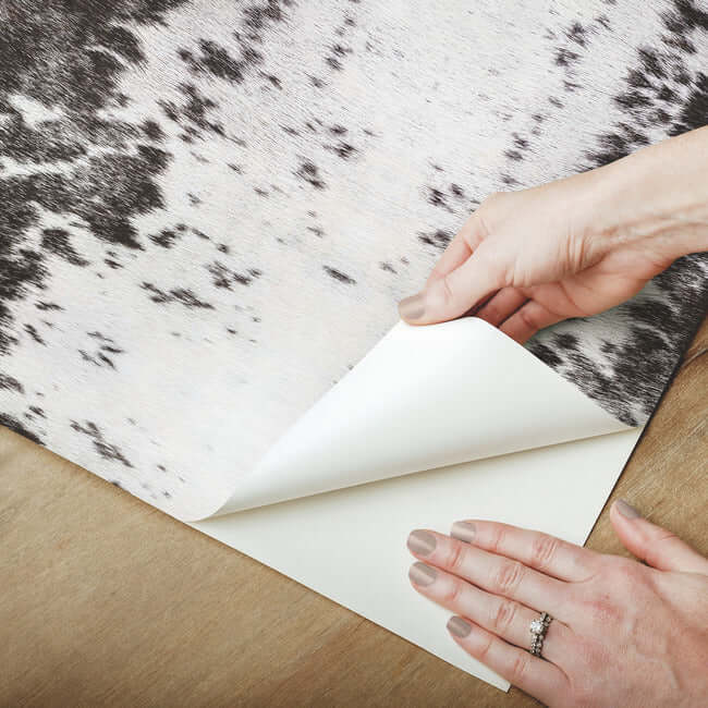 marbled-appaloosa-black-peel-stick-wallpaper-york-wallcoverings-psw1380rl - York Wallpaper Wallpaper