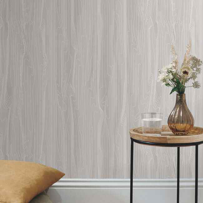 Fantasy Faux Bois Grey & White Wallpaper - York Wallcoverings - DT5034 - York Wallcoverings Wallpaper
