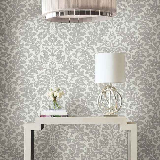 Modern Romance Grey Wallpaper - York Wallcoverings - DT5041 - York Wallcoverings Wallpaper