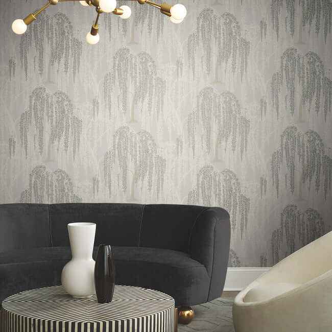 Willow Glow Light Taupe Wallpaper - York Wallcoverings - DT5064 - York Wallcoverings Wallpaper
