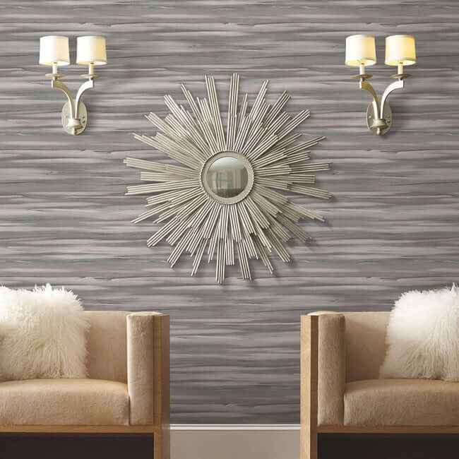 Sanctuary Dark Grey Wallpaper - York Wallcoverings - DT5121 - York Wallcoverings Wallpaper