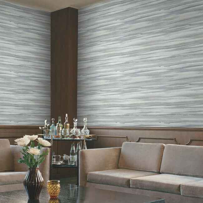 Sanctuary Smokey Blue Wallpaper - York Wallcoverings - DT5122